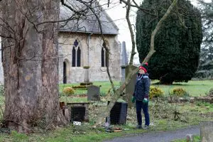 churchyard tidying